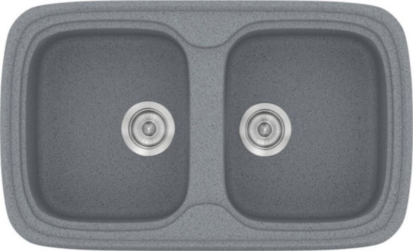 Sanitec Classic 312 312 Ένθετος Νεροχύτης από Συνθετικό Γρανίτη Μ82xΠ50cm Granite Grey