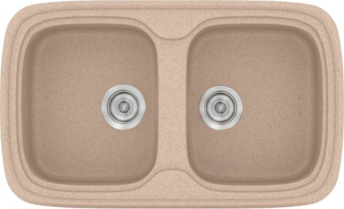 Sanitec Classic 312 312 Ένθετος Νεροχύτης από Συνθετικό Γρανίτη Μ82xΠ50cm Granite Sand