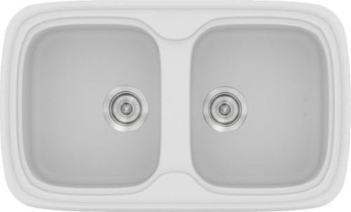 Sanitec Classic 312 312 Ένθετος Νεροχύτης από Συνθετικό Γρανίτη Μ82xΠ50cm Granite White