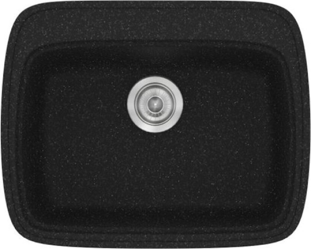 Sanitec Classic 313 313 Ένθετος Νεροχύτης από Συνθετικό Γρανίτη Μ58xΠ50cm Granite Black