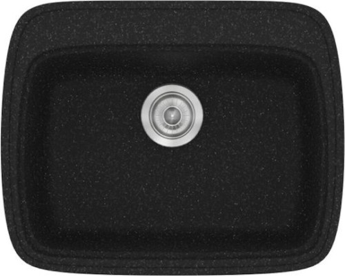 Sanitec Classic 313 313 Ένθετος Νεροχύτης από Συνθετικό Γρανίτη Μ58xΠ50cm Granite Black