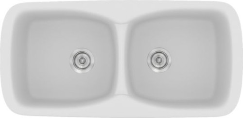 Sanitec Classic 319 319 Ένθετος Νεροχύτης από Συνθετικό Γρανίτη Μ93xΠ51cm Granite White