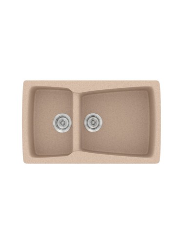 Sanitec Classic 320 320 Ένθετος Νεροχύτης από Συνθετικό Γρανίτη Μ79xΠ50cm Granite Rust