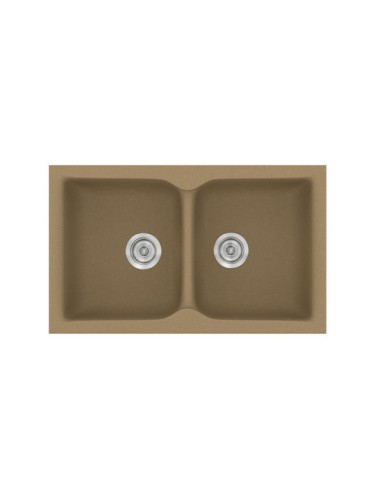 Sanitec Classic 322 322 Υποκαθήμενος Νεροχύτης από Συνθετικό Γρανίτη Μ81xΠ50cm Granite Rust