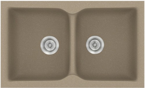 Sanitec Classic 322 322 Υποκαθήμενος Νεροχύτης από Συνθετικό Γρανίτη Μ81xΠ50cm Granite Taupe