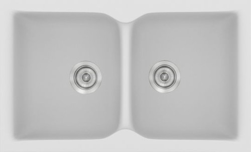 Sanitec Classic 322 322 Υποκαθήμενος Νεροχύτης από Συνθετικό Γρανίτη Μ81xΠ50cm White