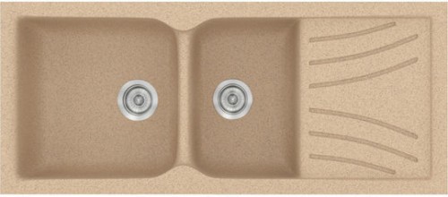 Sanitec Classic 323 323 Ένθετος Νεροχύτης από Συνθετικό Γρανίτη Μ115xΠ50cm Granite Beige