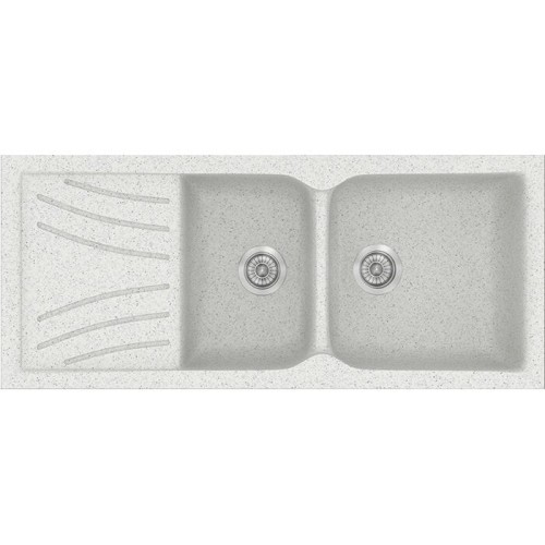 Sanitec Classic 323 323 Ένθετος Νεροχύτης από Συνθετικό Γρανίτη Μ115xΠ50cm Granite Green