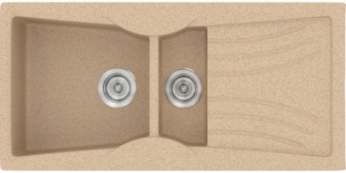 Sanitec Classic 329 329 Ένθετος Νεροχύτης από Συνθετικό Γρανίτη Μ104xΠ51cm Granite Cappuccino