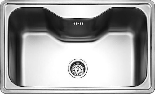 Sanitec Classic 329 329 Ένθετος Νεροχύτης από Συνθετικό Γρανίτη Μ104xΠ51cm Metallic Silver