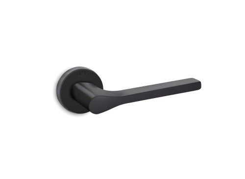 Convex Πόμολο Μεσόπορτας με Ροζέτα 1515 1515 S85S85 Ζεύγος με Επιστόμιο Ανθρακί