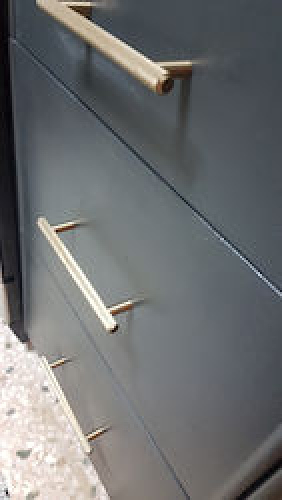 Roline Λαβή Επίπλου από Μέταλλο σε Ασημί Χρώμα Φ12mm 681