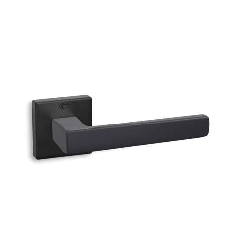 Convex Πόμολο Μεσόπορτας με Ροζέτα 1605 1605RORS19S19 Ζεύγος με Επιστόμιο Μαύρο