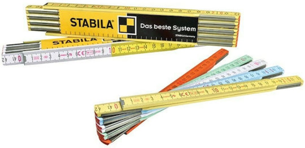 Stabila 12428 Ξύλινο Σπαστό Μέτρο 2m