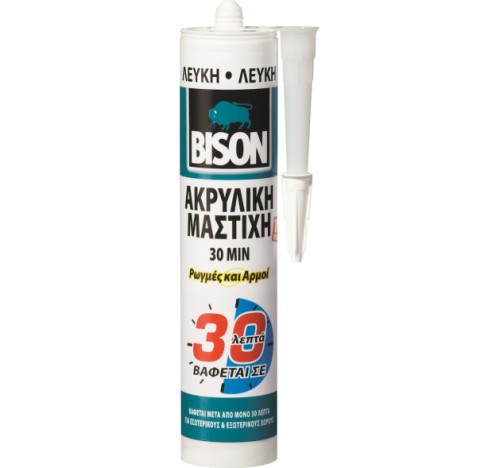 Bison 30min Ακρυλική Συγκολλητική Μαστίχη Ξύλου Λευκή 300ml 66888