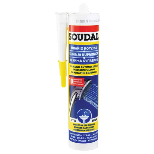 Soudal Σφραγιστική Σιλικόνη Αντιμουχλική Μαύρη 280ml 20156