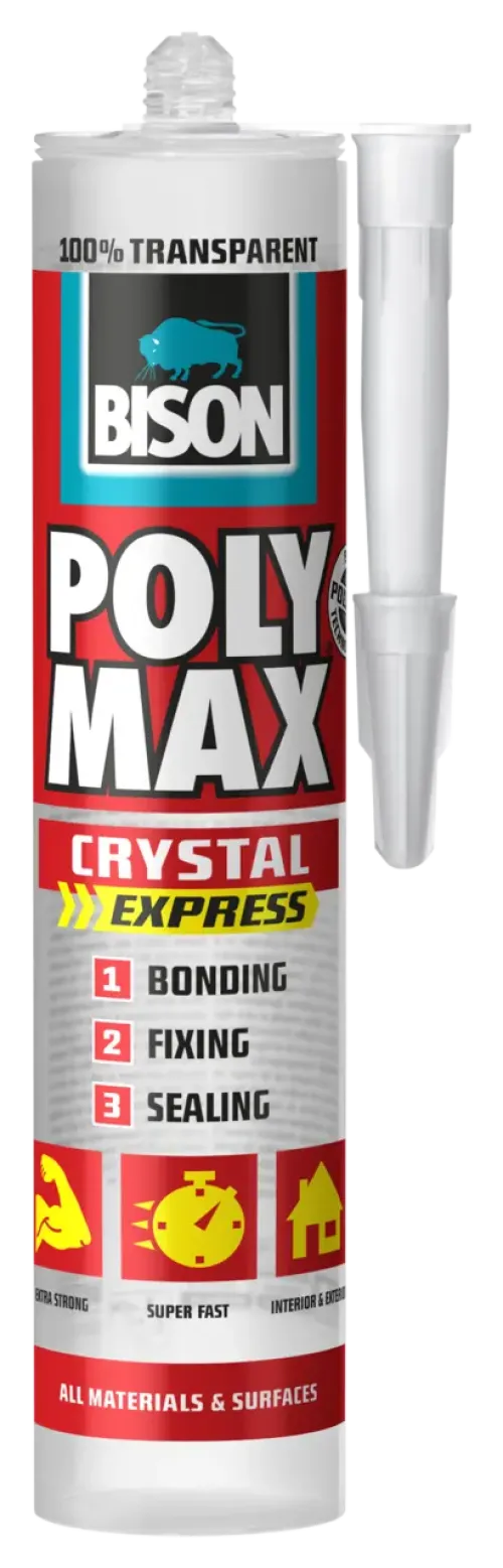 Bison Poly Max Crystal Express Μαστίχη Διάφανη 300ml 20982