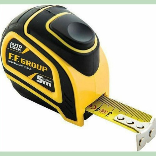 F.F. Group Μετροταινία με Αυτόματη Επαναφορά 25mm x 5m 38268
