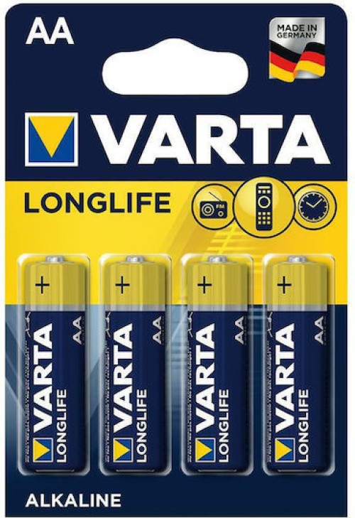 Varta LongLife Αλκαλικές Μπαταρίες AA 1.5V 4τμχ