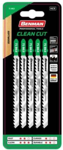Benman 71863 Λάμα για Ξύλο 132mm ΣΕΤ 5 Τεμαχίων
