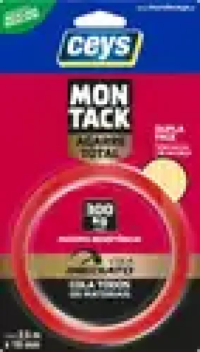Ceys Montack Αυτοκόλλητη Ταινία Διπλής Όψης Κόκκινη 2.5mx19mm 507240092
