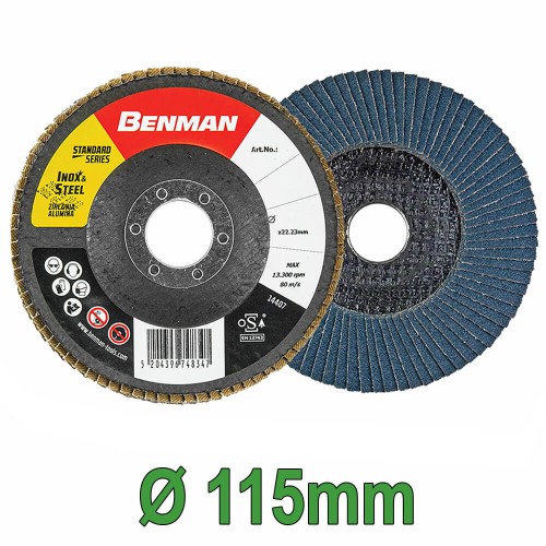 Benman 74832 Δίσκος Λείανσης Μετάλλου Φτερωτός P36 115mm