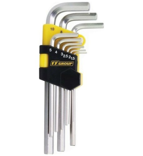 F.F. Group Σετ 9 Κλειδιά Allen σε Σχήμα L 34758