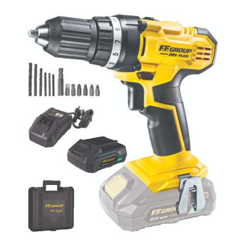 F.F. Group CDD/35 20V Plus Δραπανοκατσάβιδο Μπαταρίας 20V με 2 μπαταρίες 2x2Ah 41624