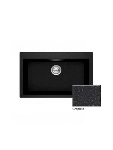 Sanitec Ultra Granite 808 Ένθετος Νεροχύτης από Συνθετικό Γρανίτη Μ79xΠ50cm Pietra