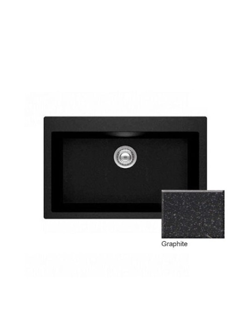 Sanitec Ultra Granite 808 Ένθετος Νεροχύτης από Συνθετικό Γρανίτη Μ79xΠ50cm Pietra