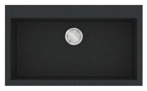 Sanitec Ultra Granite 808 808 Ένθετος Νεροχύτης από Συνθετικό Γρανίτη Μ79xΠ50cm Nero