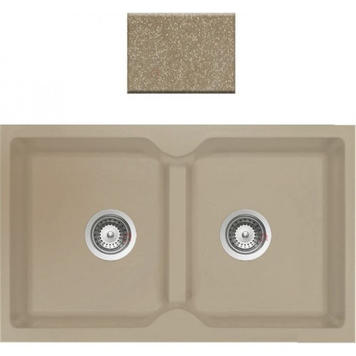 Sanitec Classic 340 340 Ένθετος Νεροχύτης από Συνθετικό Γρανίτη Μ78xΠ50cm Granite Beige