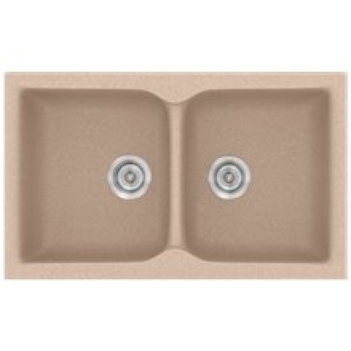 Sanitec Classic 340 340 Ένθετος Νεροχύτης από Συνθετικό Γρανίτη Μ78xΠ50cm Granite Sand