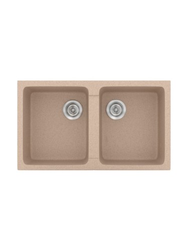 Sanitec Classic 334 Ένθετος Νεροχύτης από Συνθετικό Γρανίτη Μ86xΠ50cm Metallic Ice