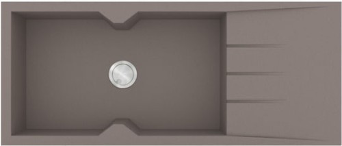 Sanitec Ultra Granite 817 Ένθετος Νεροχύτης από Συνθετικό Γρανίτη Μ116xΠ50cm Bianco