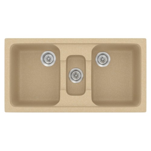 Sanitec Classic 325 325 Ένθετος Νεροχύτης από Συνθετικό Γρανίτη Μ100xΠ50cm Granite Rust