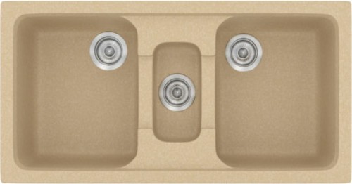 Sanitec Classic 325 325 Ένθετος Νεροχύτης από Συνθετικό Γρανίτη Μ100xΠ50cm Metallic Coffee