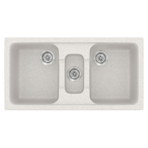Sanitec Classic 325 325 Ένθετος Νεροχύτης από Συνθετικό Γρανίτη Μ100xΠ50cm White
