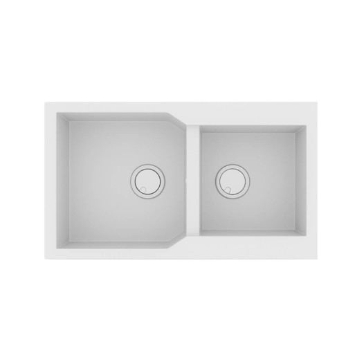 Sanitec Ultra Granite 804 Ένθετος Νεροχύτης από Συνθετικό Γρανίτη Μ86xΠ50cm Ocra