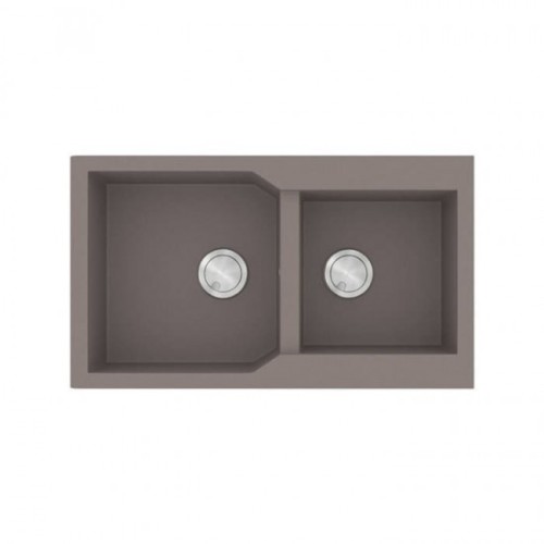 Sanitec Ultra Granite 804 Ένθετος Νεροχύτης από Συνθετικό Γρανίτη Μ86xΠ50cm Sienna