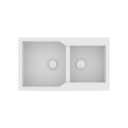 Sanitec Ultra Granite 804 804 Ένθετος Νεροχύτης από Συνθετικό Γρανίτη Μ86xΠ50cm Nero