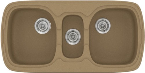 Sanitec Classic 303 303 Ένθετος Νεροχύτης από Συνθετικό Γρανίτη Μ97xΠ51cm Metallic Coffee