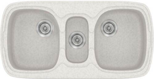 Sanitec Classic 303 Ένθετος Νεροχύτης από Συνθετικό Γρανίτη Μ97xΠ51cm Metallic Ice