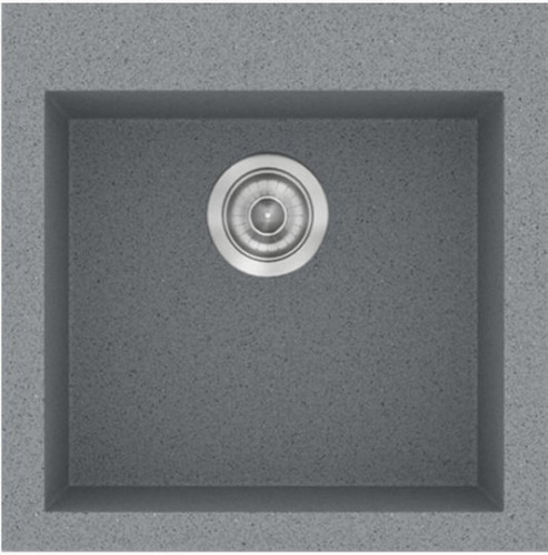 Sanitec Classic 339 Ένθετος Νεροχύτης από Συνθετικό Γρανίτη Μ50xΠ50cm Metallic Silver