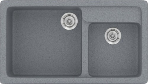 Sanitec Classic 317 317 Ένθετος Νεροχύτης από Συνθετικό Γρανίτη Μ90xΠ51cm Metallic Silver
