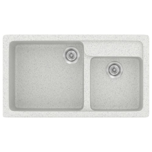 Sanitec Classic 317 317 Ένθετος Νεροχύτης από Συνθετικό Γρανίτη Μ90xΠ51cm White