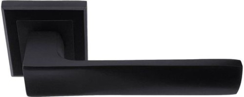 Πόμολο Μεσόπορτας με Ροζέτα KH90160 MAT BL Ζεύγος Μαύρο Ματ
