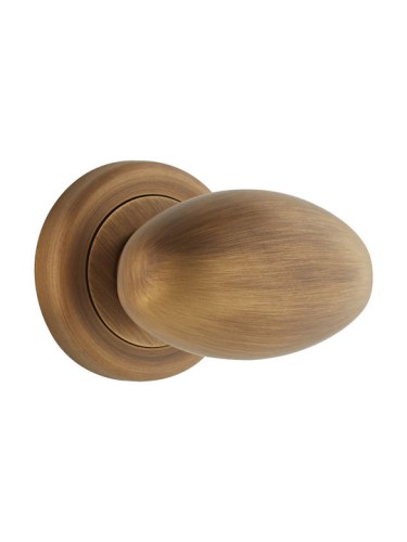 Zogometal Πόμολο Εξώπορτας με Ροζέτα Δεξί 184 Ματ Μπρονζέ