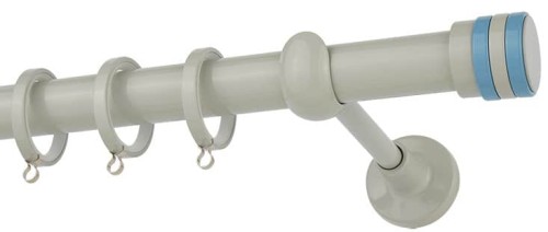 Zogometal Μεταλλικό Κουρτινόξυλο CP0058 Μονό Φ25mm 160εκ. Ιβουάρ