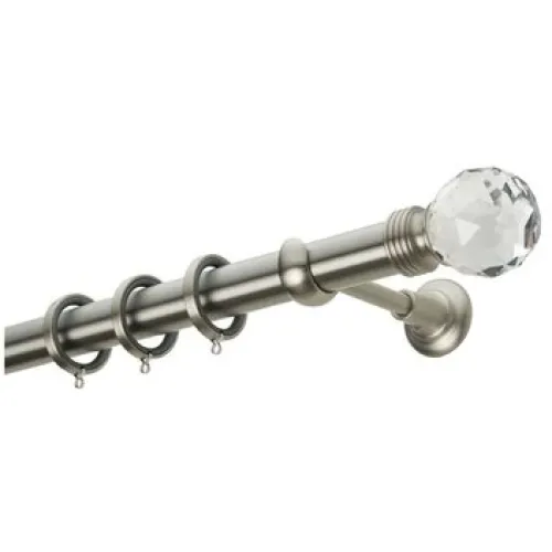Zogometal Μεταλλικό Κουρτινόξυλο E4134 Μονό Φ25mm 160εκ. Όρο Ματ